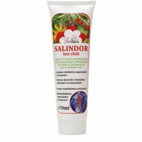 Salindor Hot Chili Crema tip Gel cu Apa Minerala Salina 70ml, Tibuleac