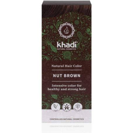 Henna Saten Nuca - Vopsea de par naturala 100g - Khadi