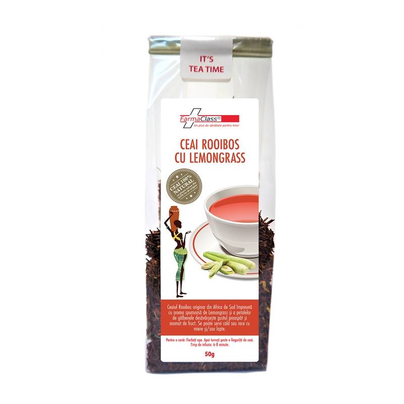 Ceai rooibos cu lemongrass 50g, farmaclass