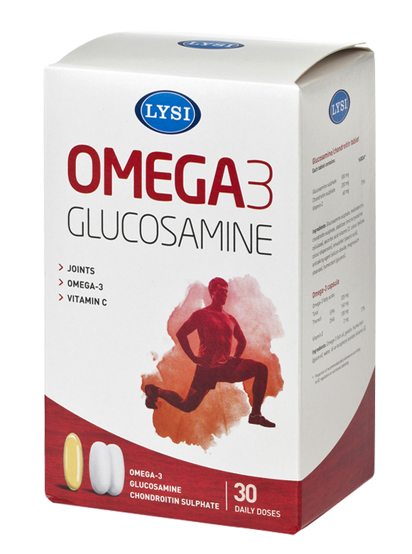 Omega-3 cu glucozamina si condroitina 30 doze - lysi