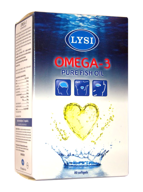 Omega 3 - ulei pur de peste 500mg 80cps - lysi