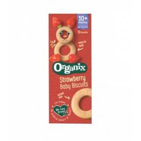 Biscuiti pentru bebelusi cu capsuni 54g 10+ ECO-BIO, Organix