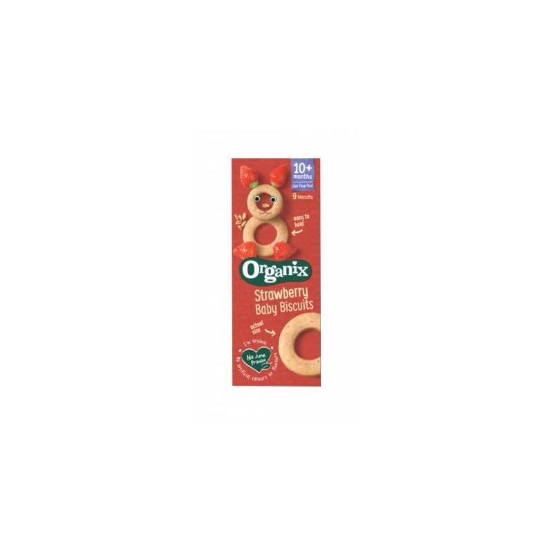 Biscuiti pentru bebelusi cu capsuni 54g 10+ ECO-BIO, Organix