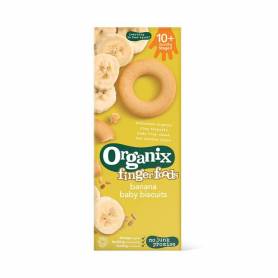 Biscuiti pentru bebelusi cu banane FingerFoods +10 luni 54g ECO-BIO, Organix