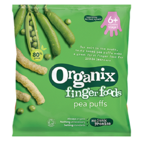 Snack din mazare si porumb FingerFoods +6 ECO-BIO 15g, Organix