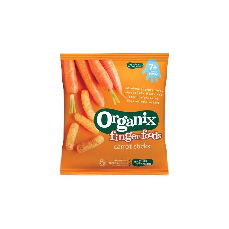 Snack Sticksuri din porumb cu morcovi 20g 7+ ECO-BIO, Organix