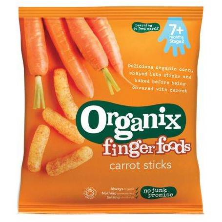 Snack Sticksuri din porumb cu morcovi 20g 7+ ECO-BIO, Organix