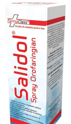 Salidol spray orofaringian 30ml, farmaclass