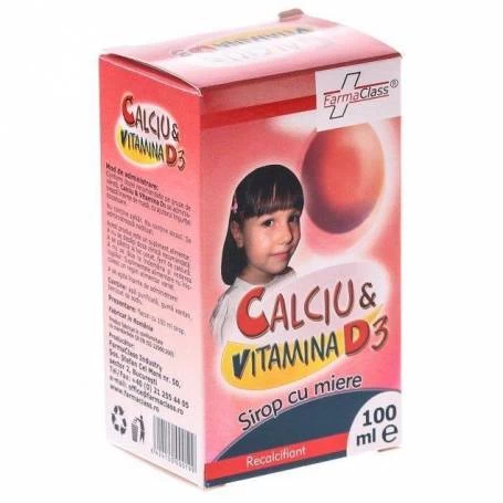 SIROP CALCIU SI VITAMINA D3 100ml, FARMACLASS