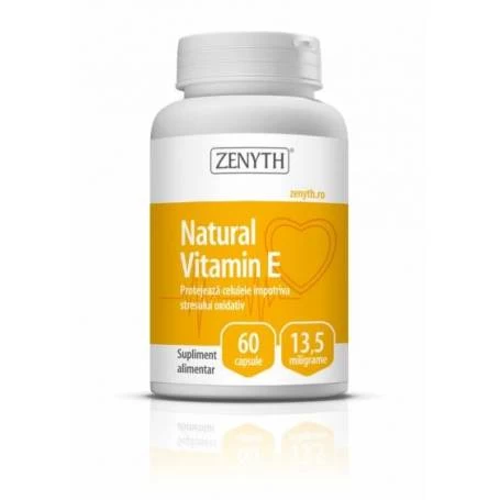Vitamina E naturala 13,5mg 60cps - Zenyth
