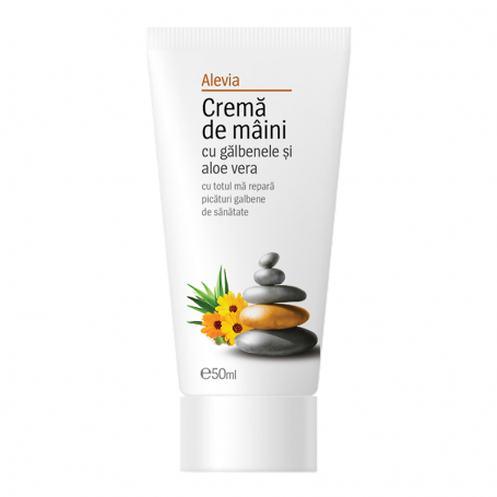 Crema de maini cu galbenele si aloe vera 50ml, Alevia