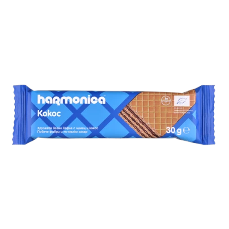 Napolitane din einkorn cu cocos bio 30g - Harmonica