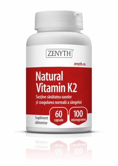 Vitamina k2 naturala 100µg 60cps - zenyth