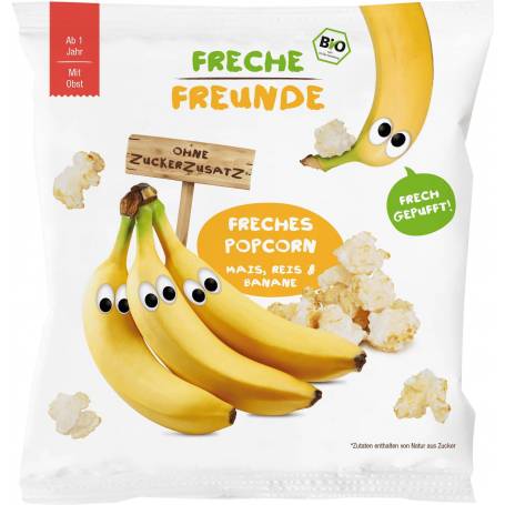 Gustare crocanta popcorn din porumb, orez si banane eco-bio 20g Erdbar