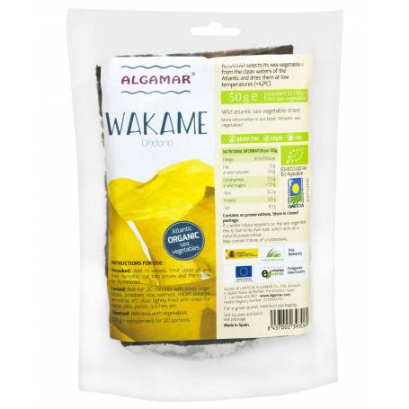 Alge Wakame, eco-bio, 50g - Algamar