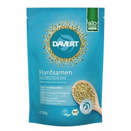 Seminte de canepa intregi origine, eco-bio, 150g - DAVERT