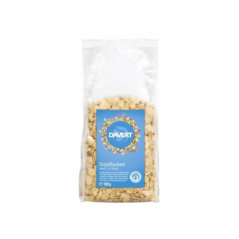 Fulgi de soia, eco-bio, Bioland, 500g - DAVERT