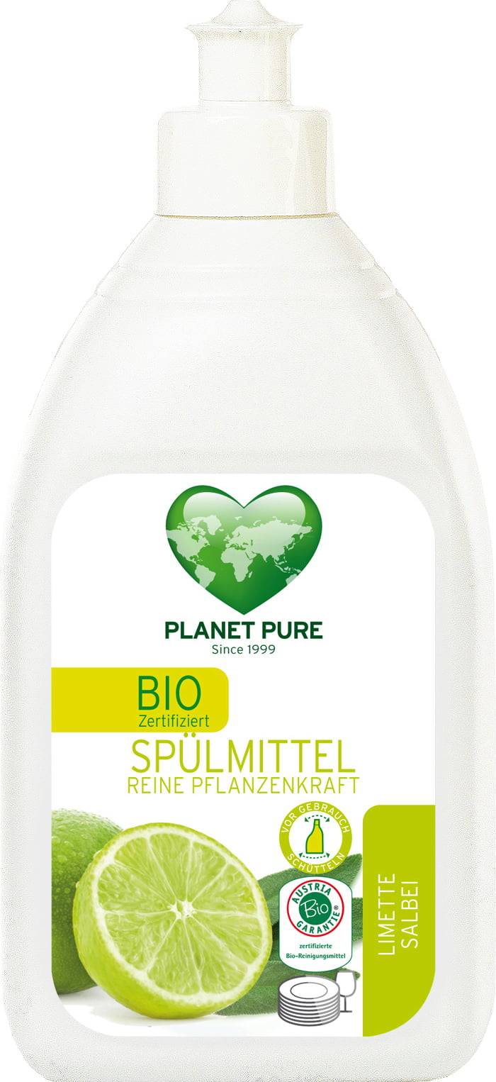 Detergent pentru vase - lamaie si salvie, eco-bio 510ml planet pure