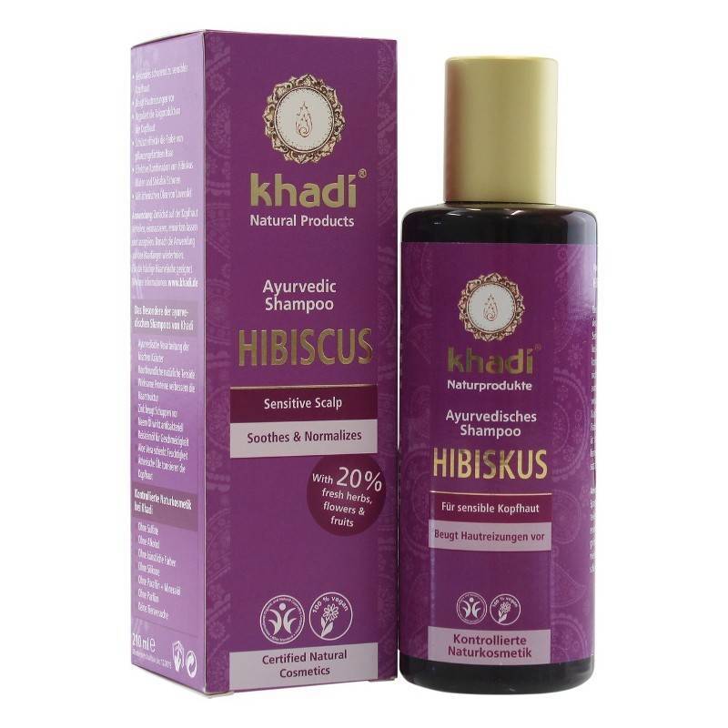 Sampon cu trandafir chinezesc pentru scalp sensibil - 210ml - Khadi