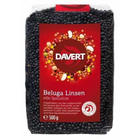 Linte neagra, eco-bio, Beluga, 500g - DAVERT