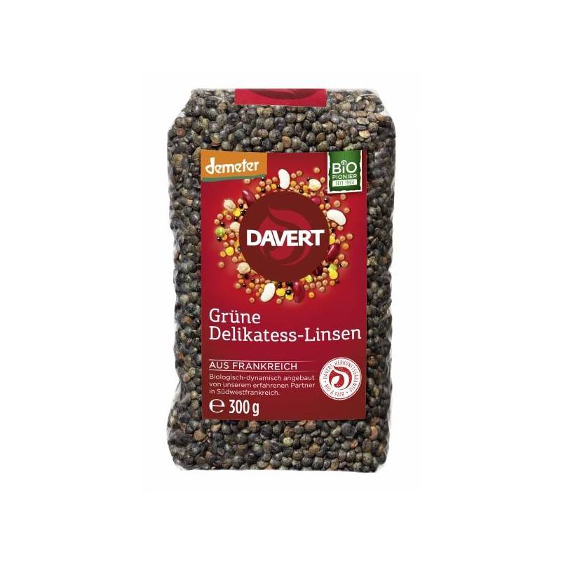 Linte verde eco-bio, origine Franta, 300g, Demeter, DAVERT