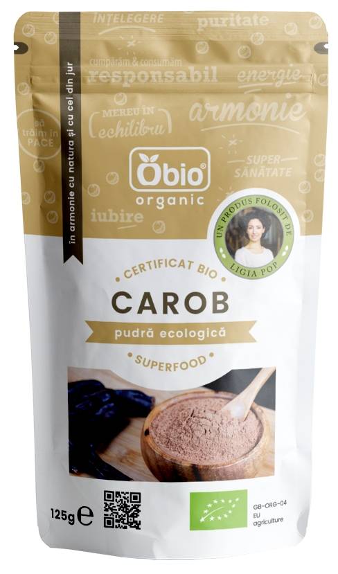 Pudra de carob (roscove), eco-bio, 125g - obio
