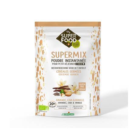 Supermix pentru micul dejun cu migdale, chia si vanilie, eco-bio, 350 g, Germline