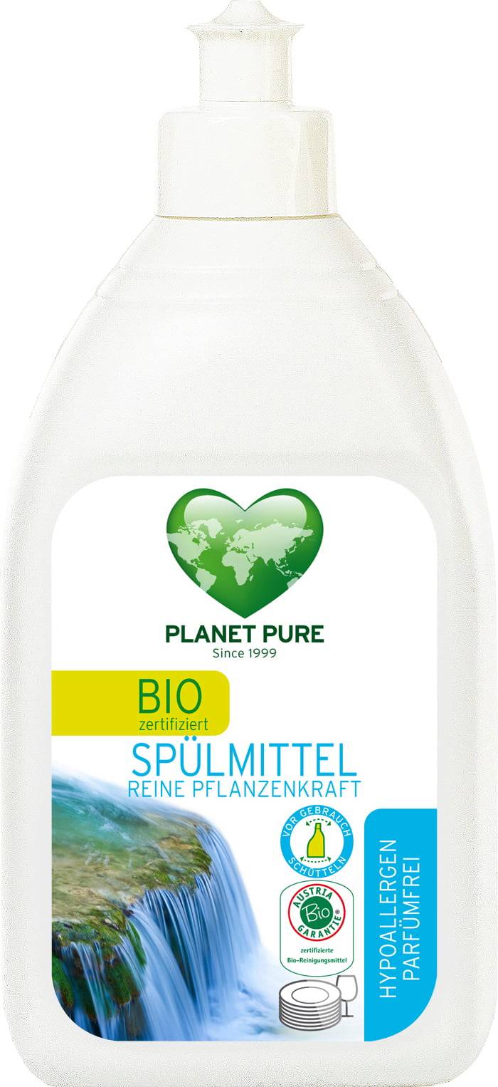 Detergent pentru vase hipoalergen fara parfum, eco-bio 510ml planet pure