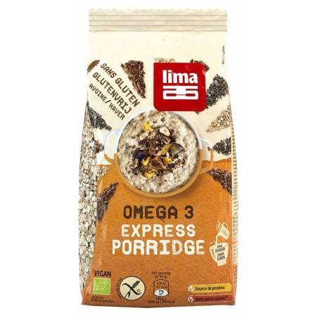 Porridge Express Omega 3, fara gluten, eco-bio, 350g - Lima