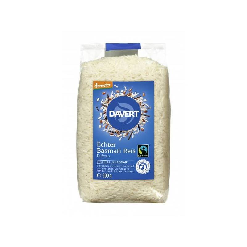 Orez alb bob lung, eco-bio, Demeter Fairtrade, 500g - DAVERT