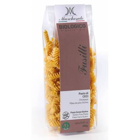 Fusilli cu naut fara gluten, eco-bio, 250g - Marchesato