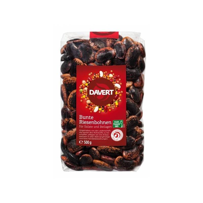 Fasole uriasa colorata, eco-bio, Fairtrade, 500g - DAVERT