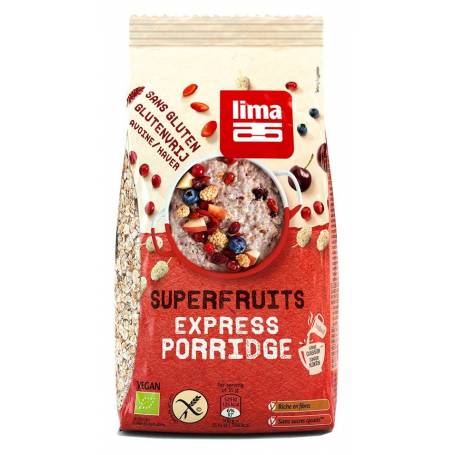 Porridge Express cu superfructe, fara gluten, eco-bio, 350g - Lima