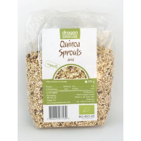 Quinoa alba - germinata si uscata - 200g - ECO-BIO - DRAGON SUPERFOODS