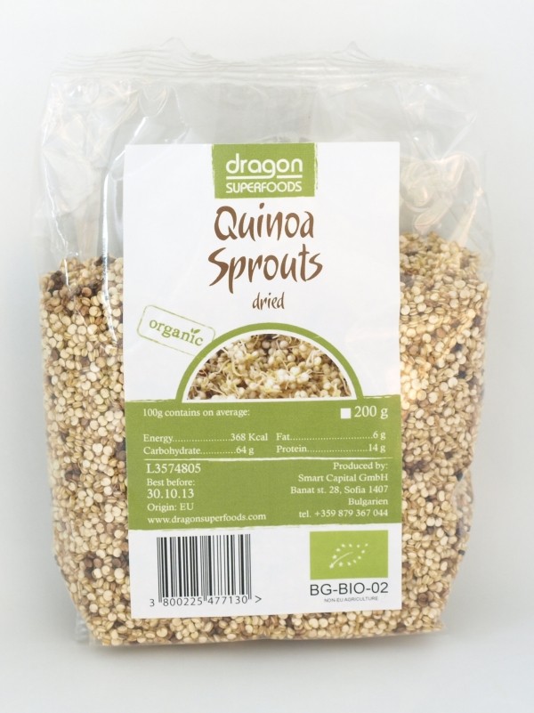 Quinoa alba - germinata si uscata - 200g - eco-bio - dragon superfoods