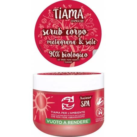 Scrub pentru corp cu rodie si sare, eco-bio, 250ml - Tiama