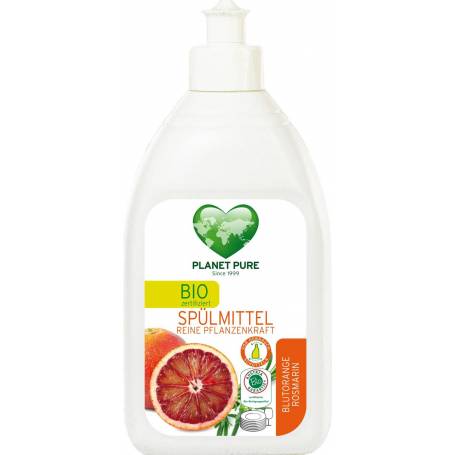 Detergent pentru vase portocale rosii si rozmarin eco-bio 510ml, Planet Pure
