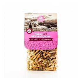Paste Fusilli tricolore din spelta eco-bio 250g, HAPPYLIFE