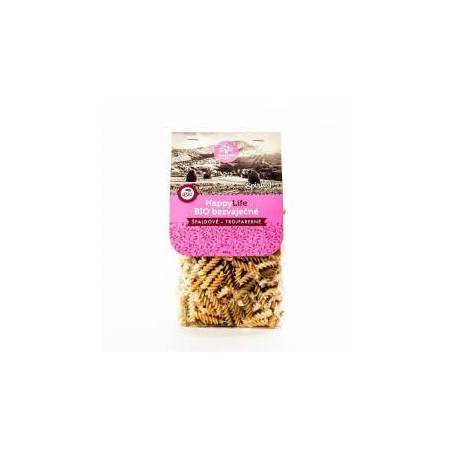 Paste Fusilli tricolore din spelta eco-bio 250g, HAPPYLIFE