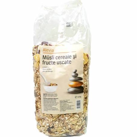 Musli cereale si fructe uscate 500g, Alevia