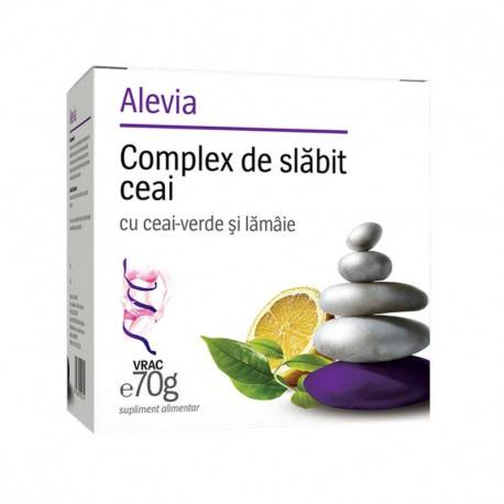 Complex de slabit cu ceai verde si lamaie 70g, alevia