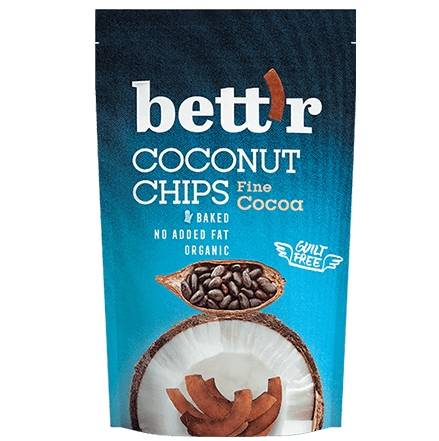 Chips de cocos cu cacao eco-bio 70g, bettr
