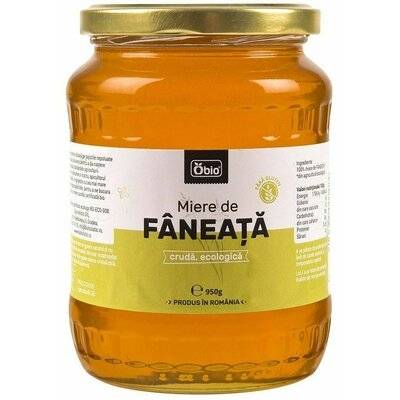 Miere de faneata cruda eco-bio 950g, obio