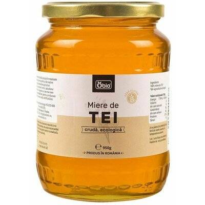 Miere cruda de tei eco-bio 950g, obio