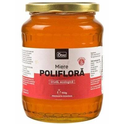 Miere poliflora cruda eco-bio 950g obio