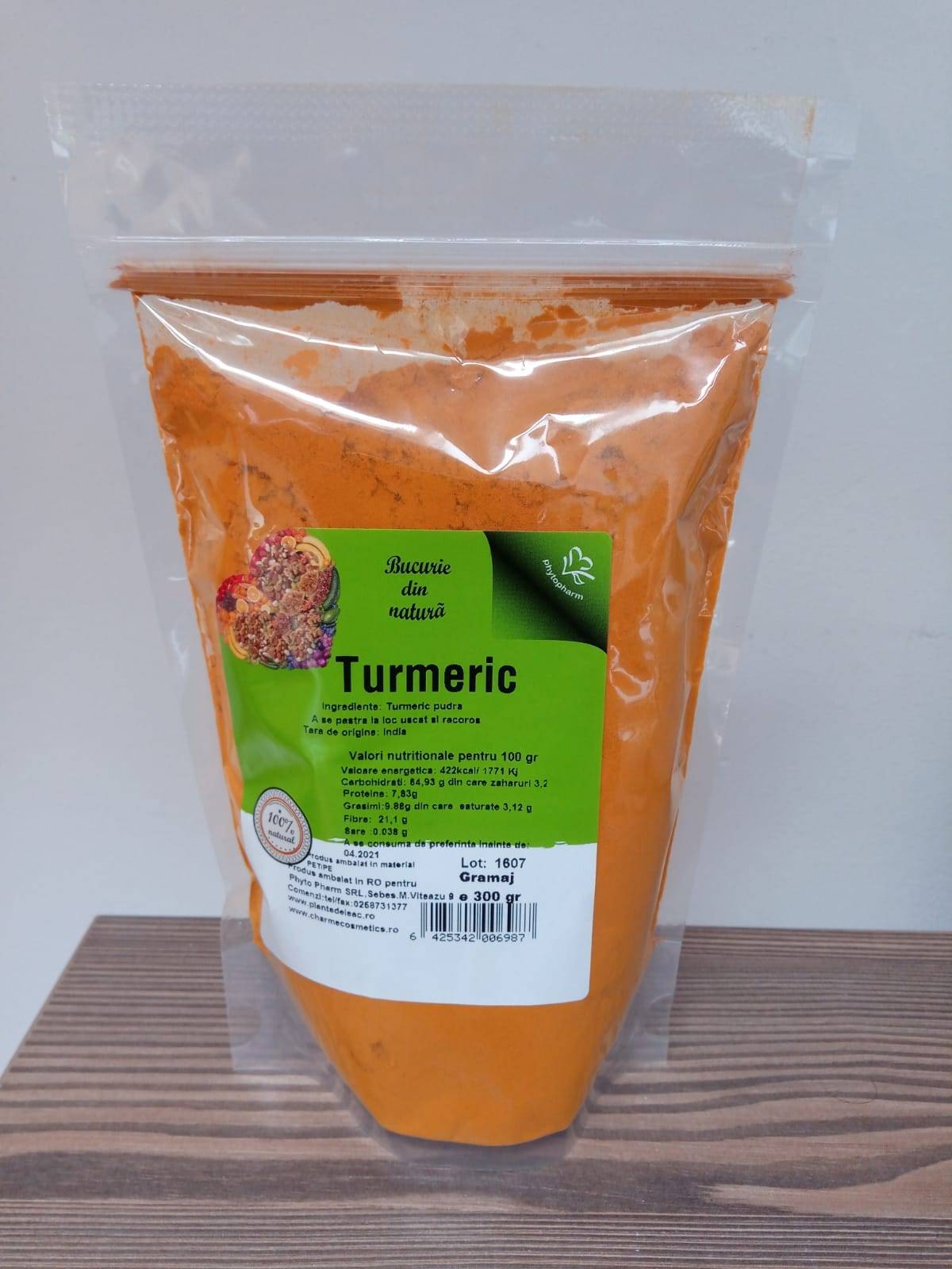 Turmeric curcuma, pulbere 300g, phytopharm