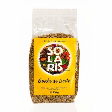 Boabe de linte verde integrala 500g - SOLARIS