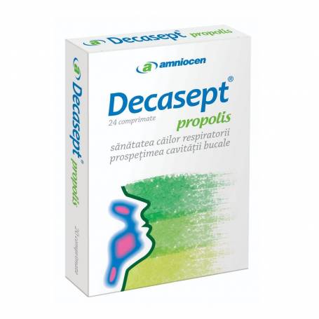 Decasept cu propolis 24 comprimate - Aminocen