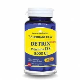 Vitamina D3 naturala 5000 UI, 60 capsule, Herbagetica