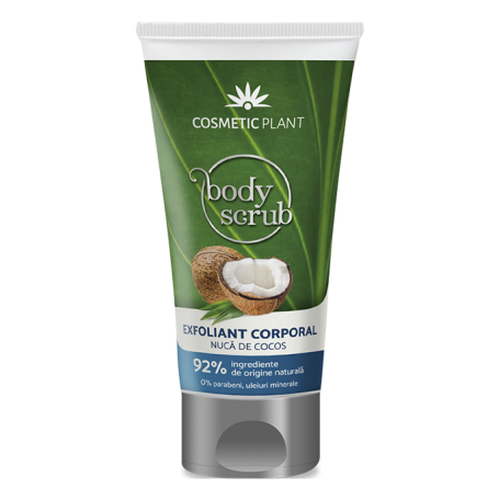 Exfoliant corporal, body scrub, cu nuca de cocos 150ml, Cosmetic Plant